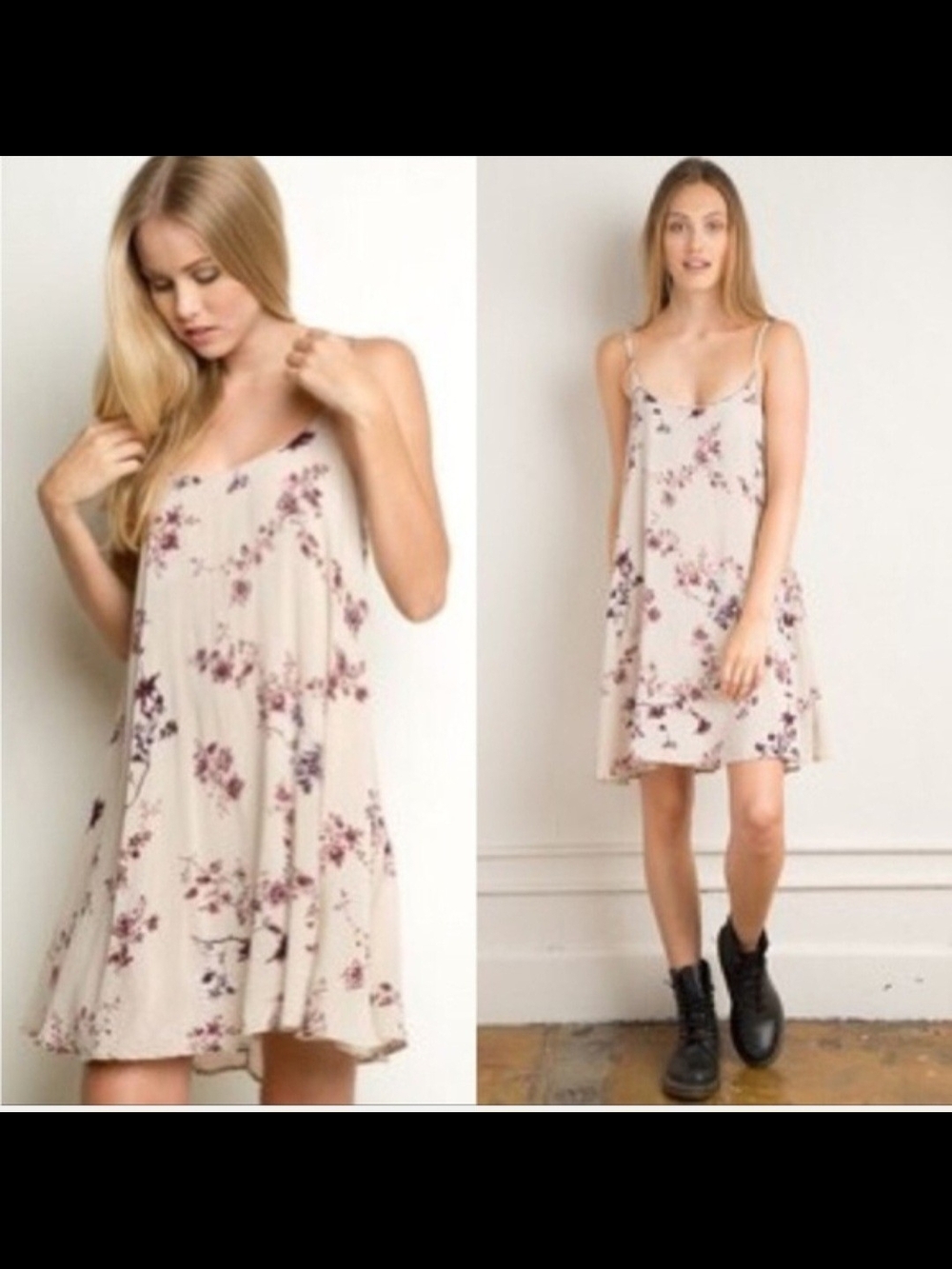 Brandy Mellville Cherry Blossom Gaby Dress